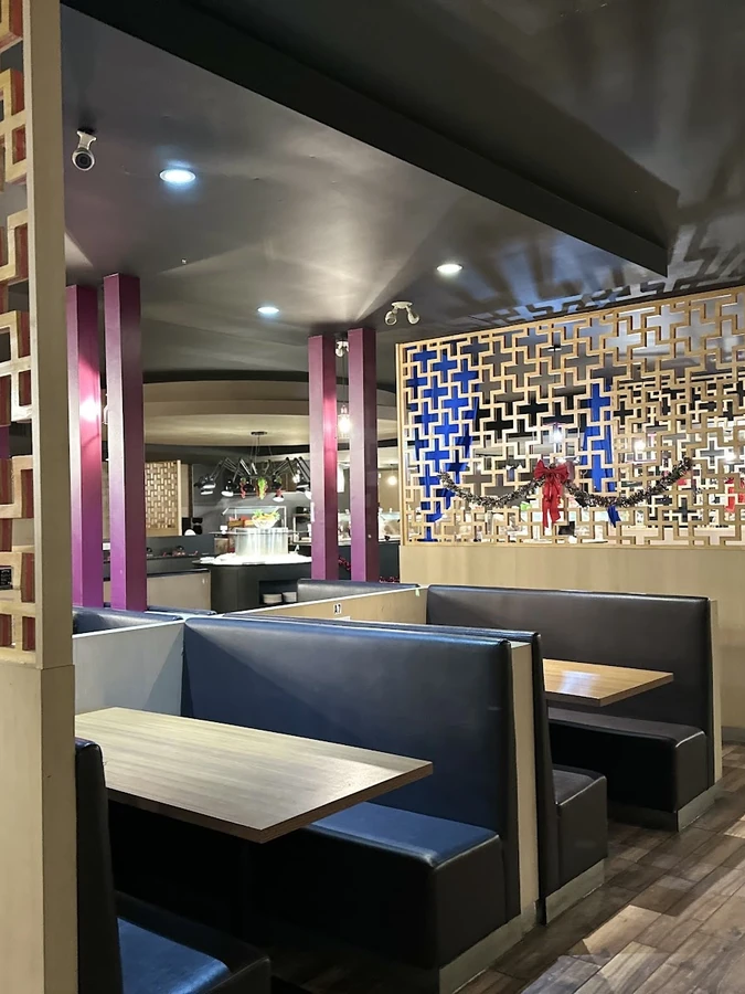 A+ Buffet Sushi & Bar dining room and buffet counters on Macleod Trail SE in Calgary